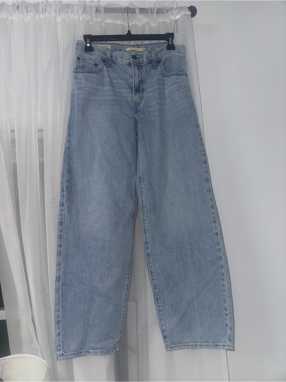 Light Wash Wide Leg baggy dad Jeans - Light Blue